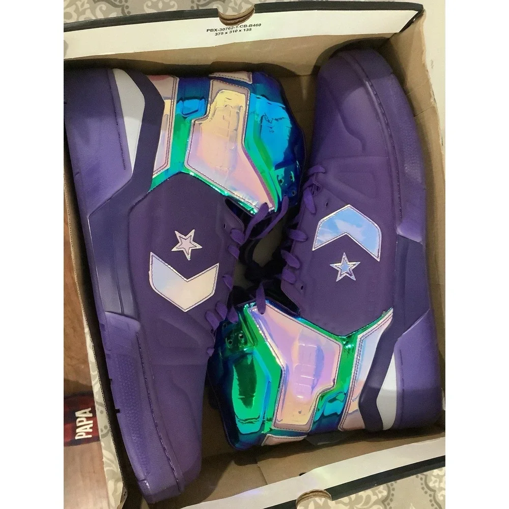 Converse ERX Impress Mens Size 18  High Top Iridescent Court Purple New